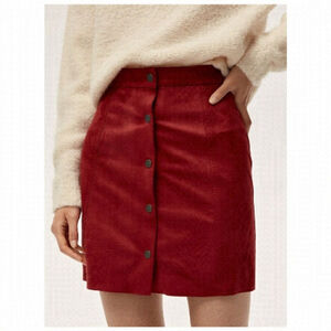 Aritzia Wilfred Free A Line faux suede Centinela Skirt